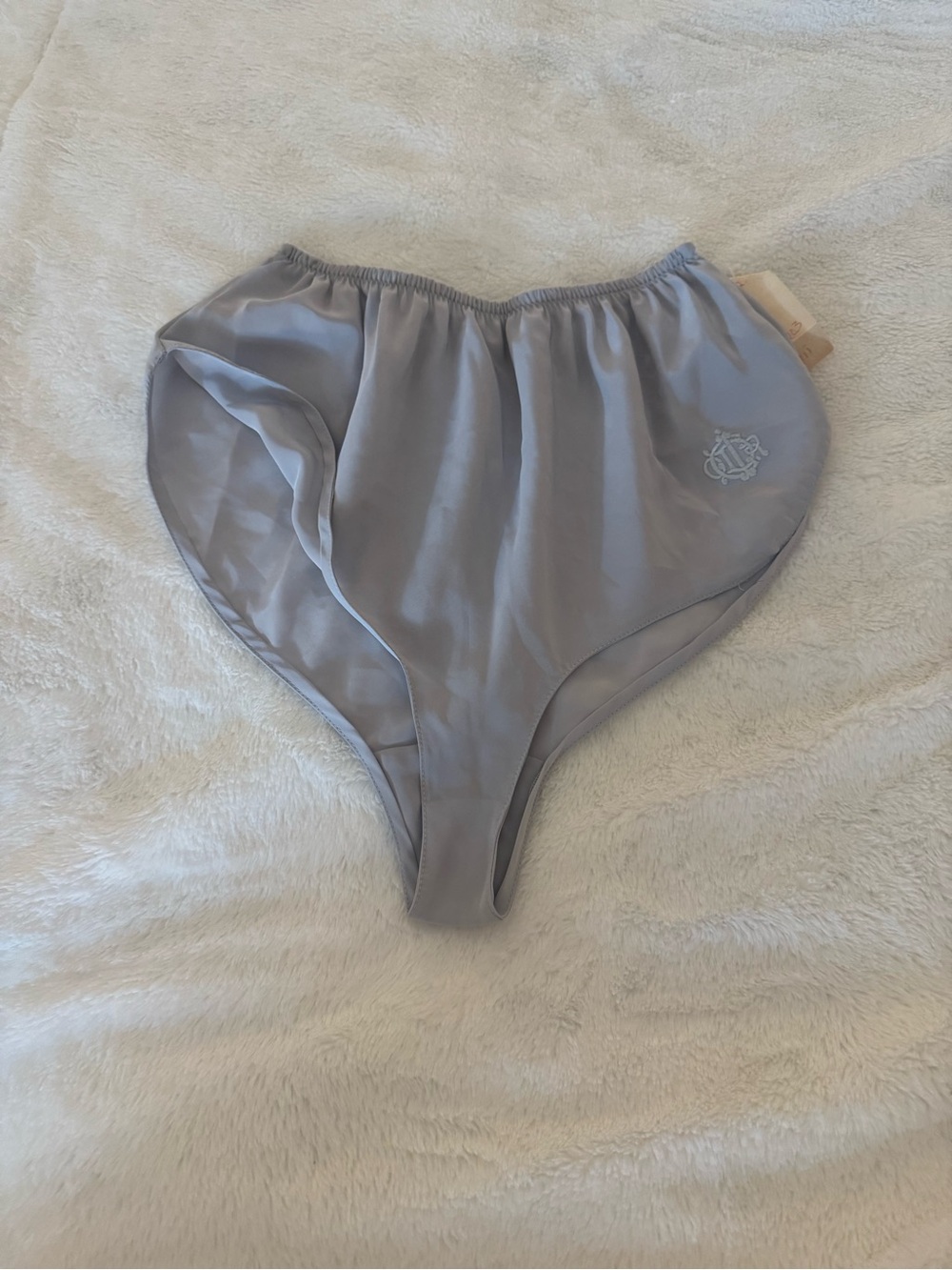 DEADSTOCK RARE Dior Light Gray Culotte Panty Short XS/S NWT Embroidered logo